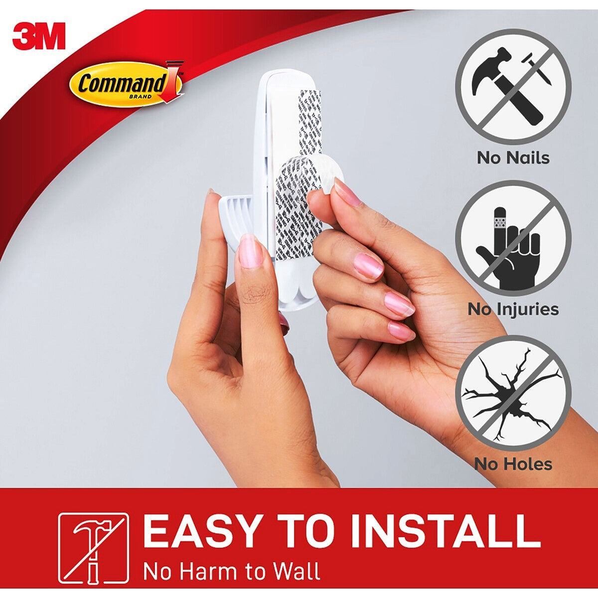 3M Command Adhesive Jumbo Hook 1 Pack - White - TheITmart