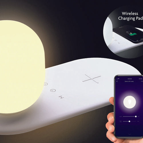 Mirabella Genio Jetson Wi-Fi Dimmable Desk Lamp With Wireless Charging