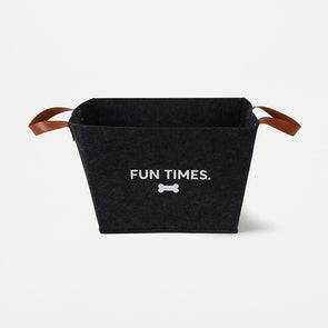 Pet Toy Basket - Black / Perfect for Storing Pet's Accessories