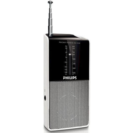 Philips Portable AM/FM Radio/ Headphone Jack/Battery Operated/ Built-in Speaker - TheITmart