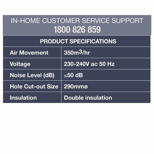 Arlec 250mm White Exhaust Fan - EX25