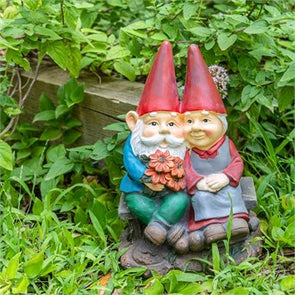 Tuscan Path Gnome Couple Garden Statue/ Waterproof