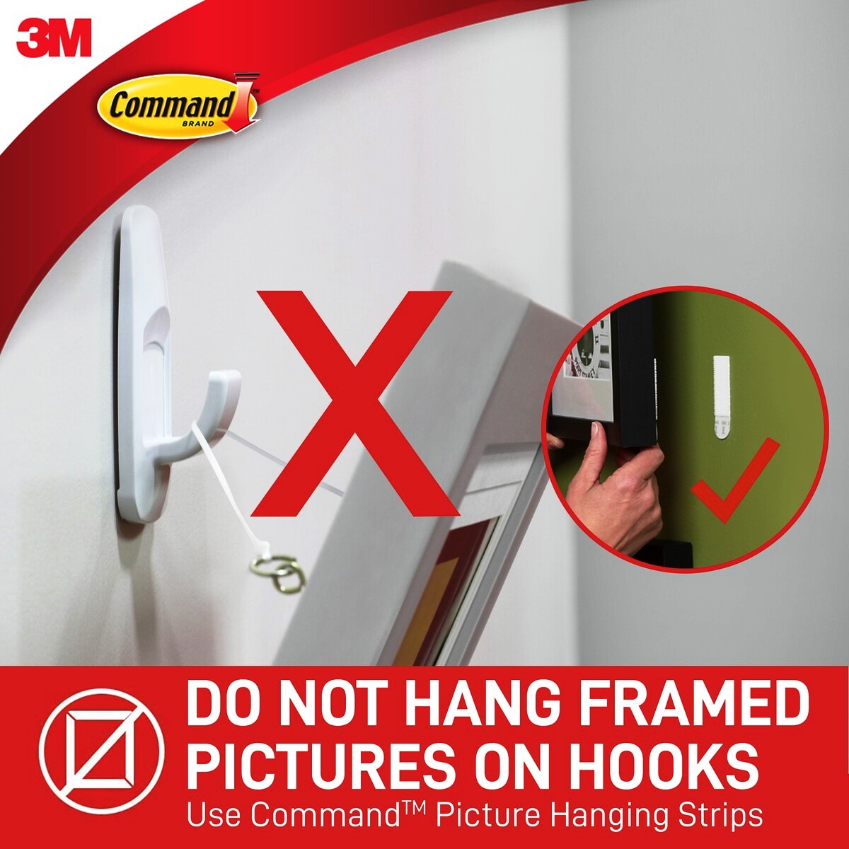 3M Command Adhesive Jumbo Hook 1 Pack - White - TheITmart