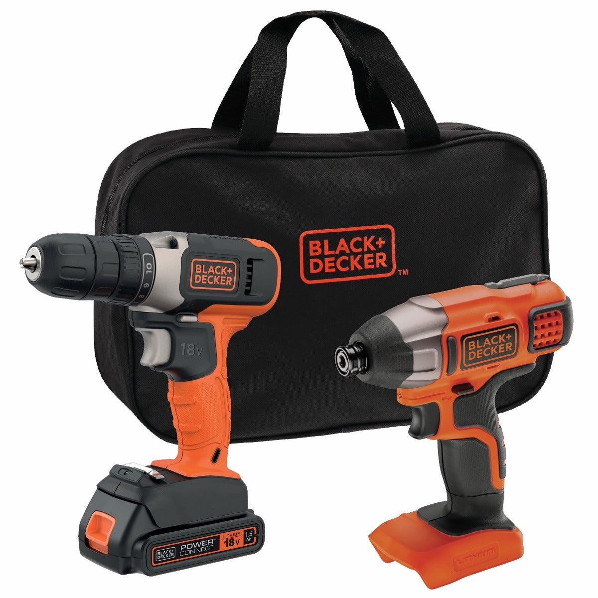 Black+Decker 18V Drill Driver and Impact Driver Combo Kit