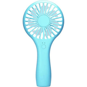 Flea Market Hand Held Fan 2 Speed Settings Blue USB Rechargeable Fan