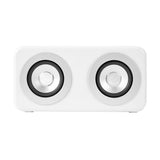 White Bluetooth LED Portable Boombox with Rechargeable Battery 5 Hours Play Time - TheITmart