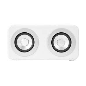 White Bluetooth LED Portable Boombox with Rechargeable Battery 5 Hours Play Time