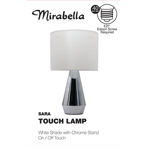 Mirabella Sara Touch Table Lamp/Touch ON/OFF Switch
