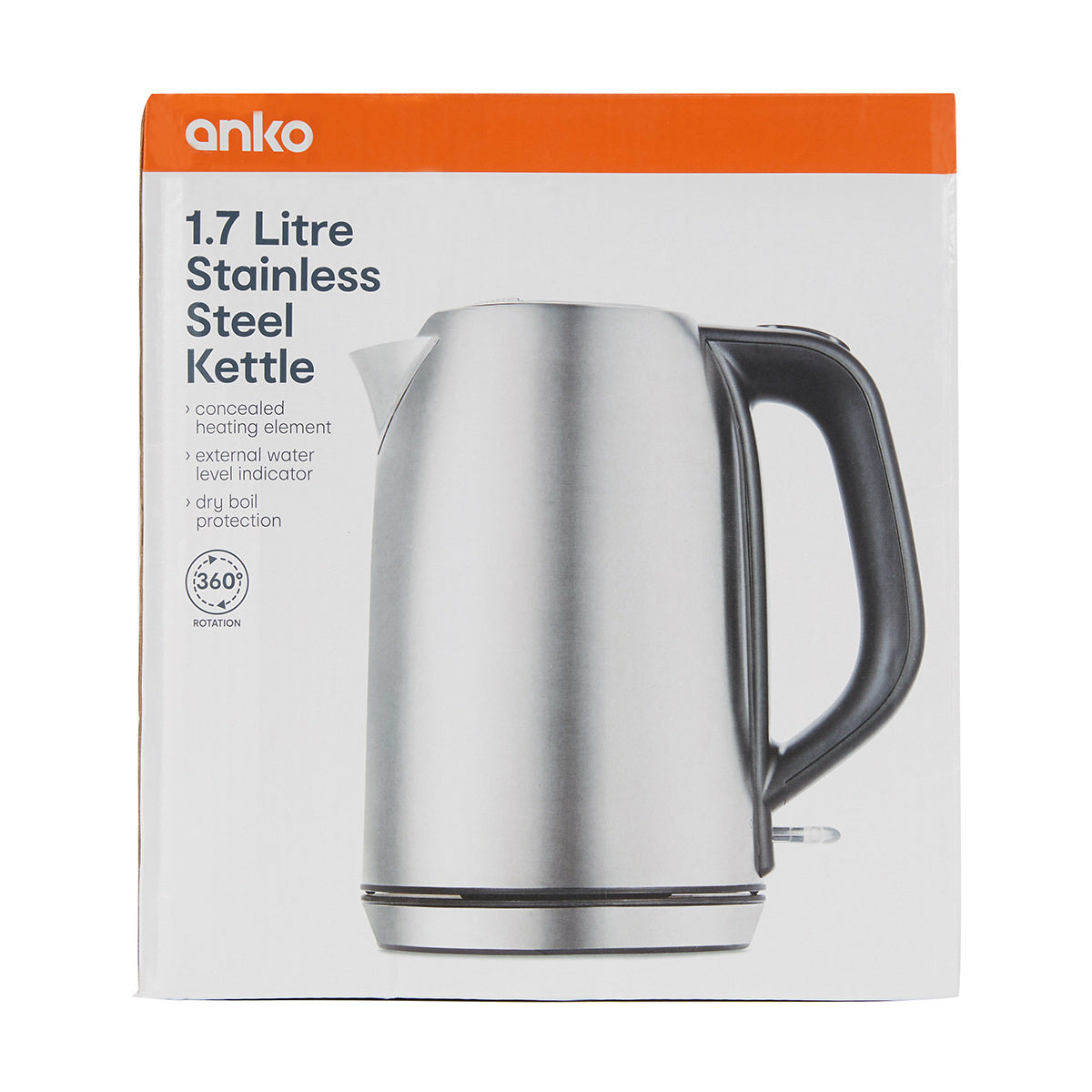Anko 1.7L Stainless Steel Kettle
