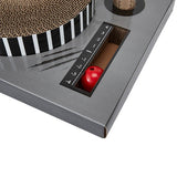 Cat Scratcher Record Player with Teaser - Brown