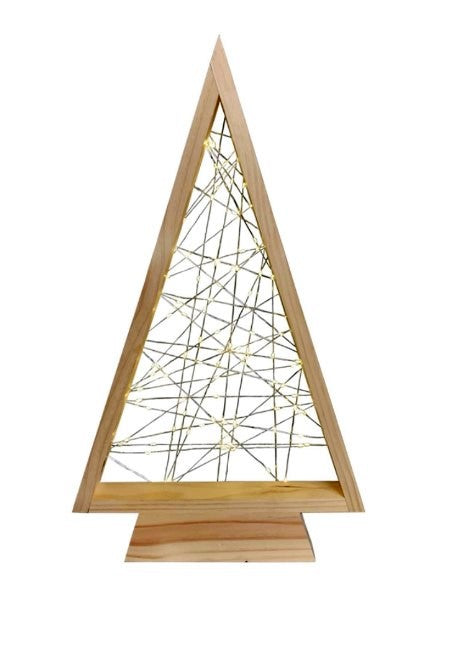 Battery Operated Kit Out DIY  Small Timber Christmas Tree with Lights