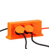 Arlec 2400W IP55 6 Outlet Powerboard - Orange / Overload Protection