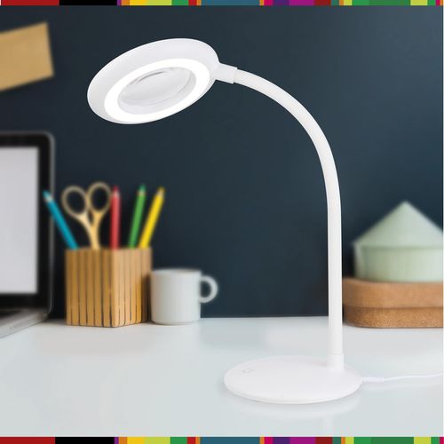 Verve Design 230lm LUKA MAGNIFYING DESK LAMP/Flexible Gooseneck