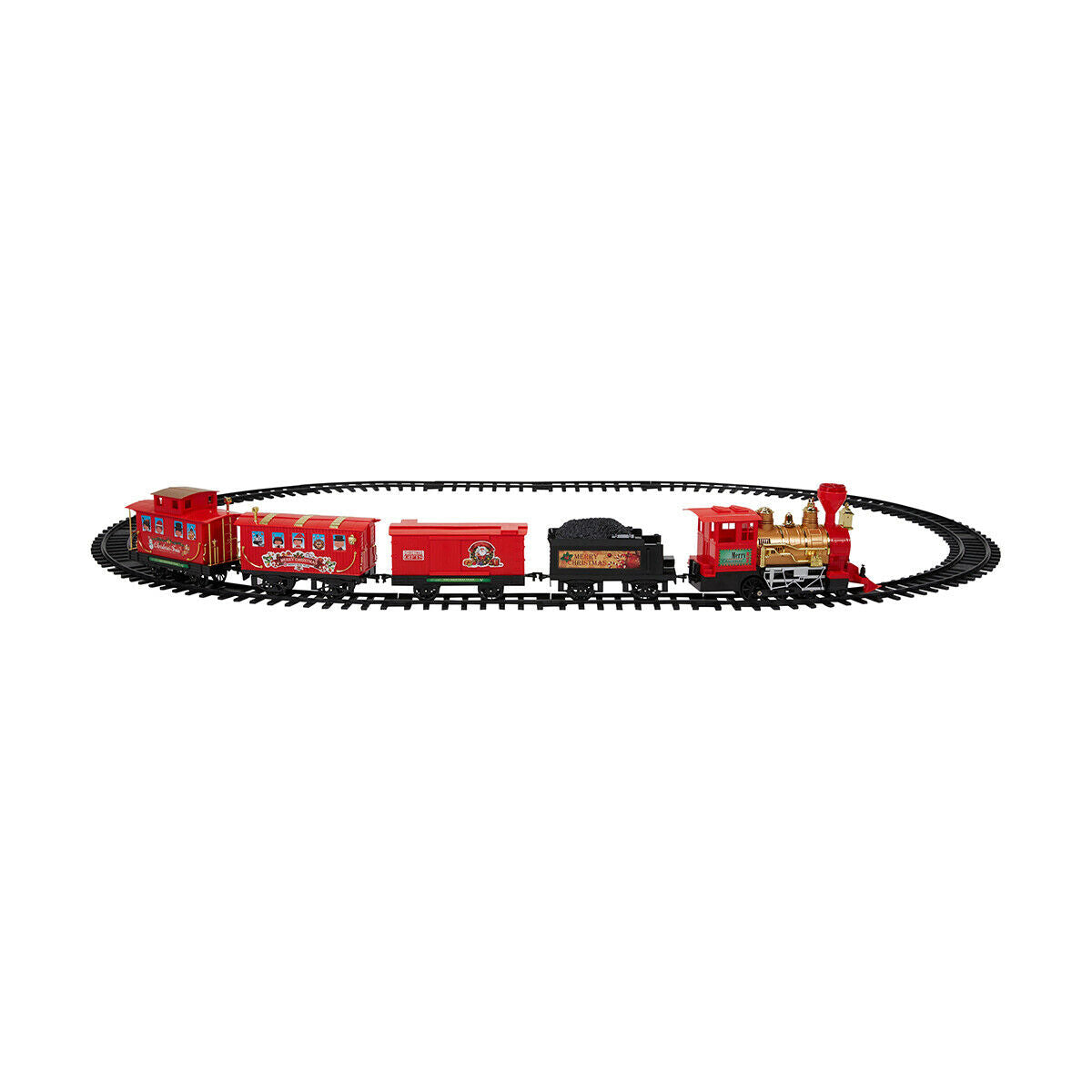 Christmas Train 21 Piece /Battery Operated with  authentic sounds/ Easy Track Assembly - TheITmart