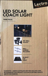 Lectro LED Solar Coach Light / Black - TheITmart