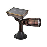 Luxzone 15cm 100 Lumens Brushed Bronze LED Solar Spotlight - TheITmart