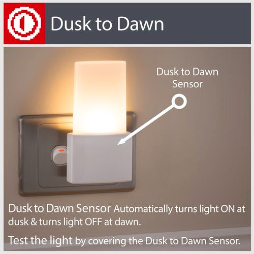 Arlec Diffused Plug-In LED Night Light/Warm White LED Glow/Dusk to Dawn