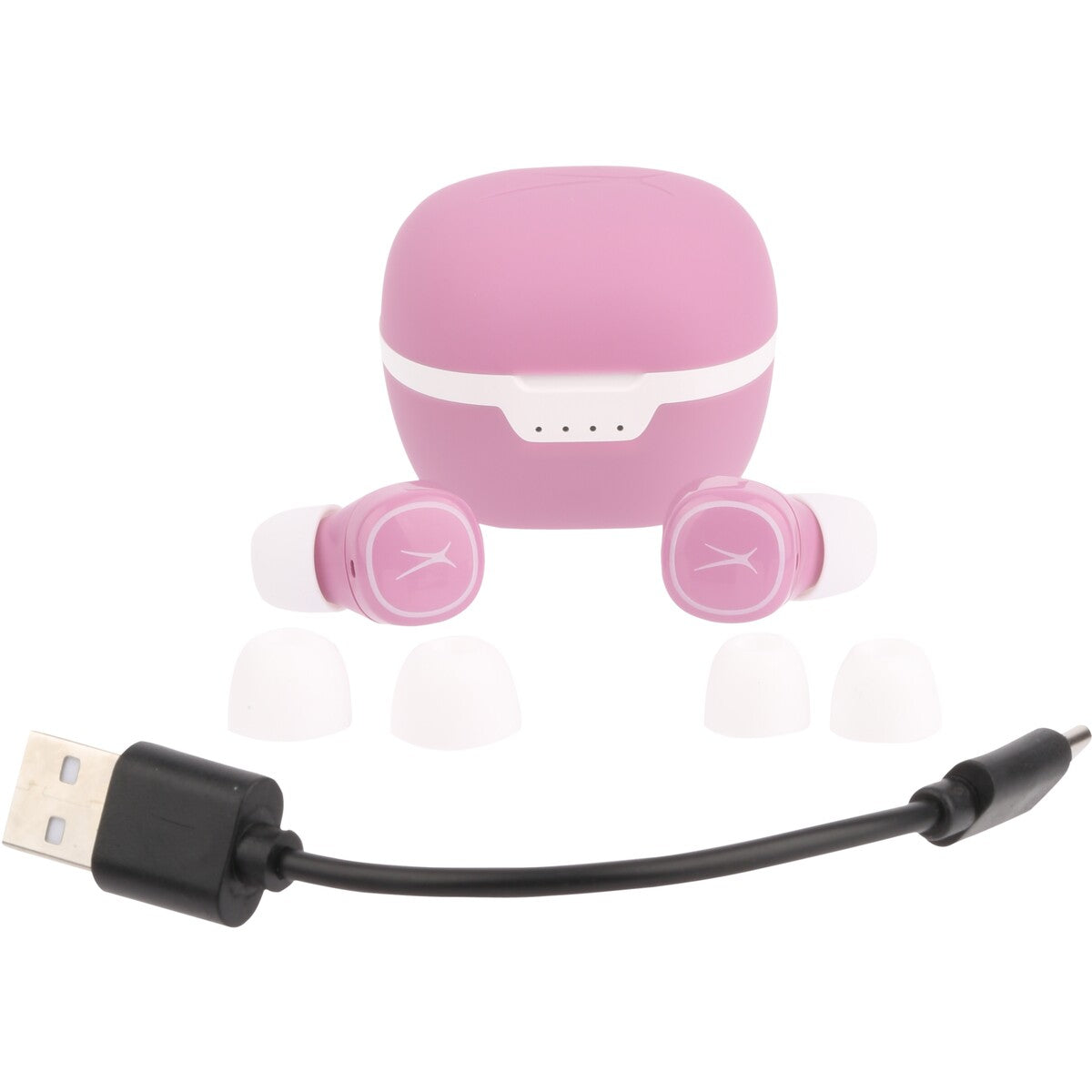 Altec Lansing Waterproof Bluetooth NanoPods - Charcoal Grey and Purpley Pink
