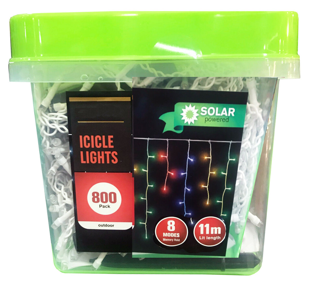 Lytworx 800 LED Solar Icicle Lights 6 Functions/Festive Christmas Lights - Multi-Colour - TheITmart