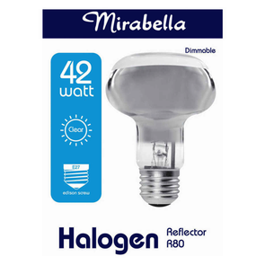 Mirabella Globe R80 Halogen 42W Es / Dimmable with Low Electricity Cost