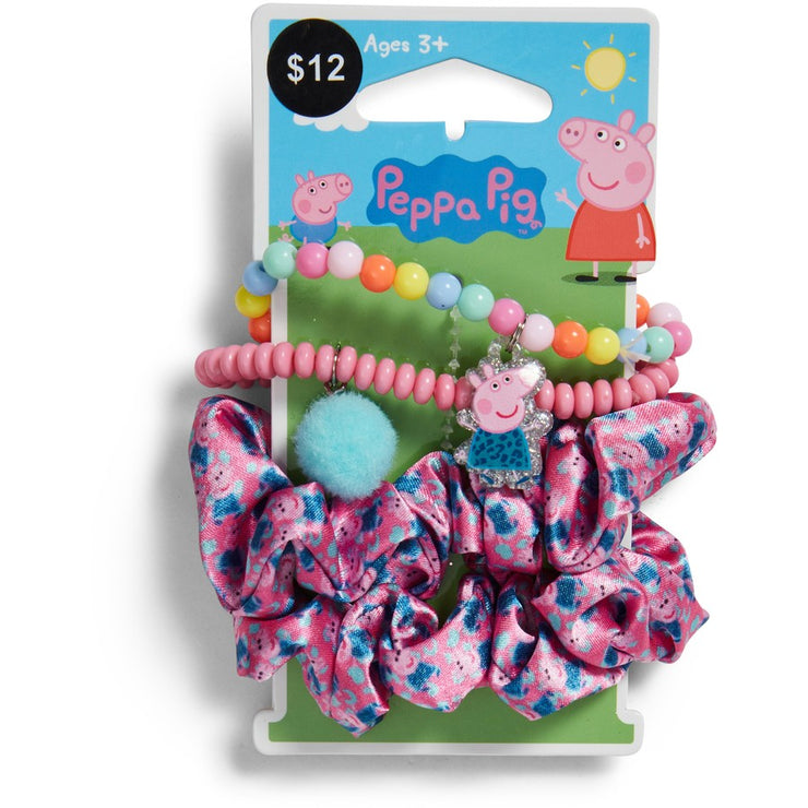 Peppa Pig Scrunchie and Bracelet Set - Pink