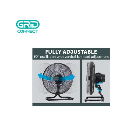 Arlec 45cm Black Grid Connect Smart DC Floor Fan - AFDC4501HA / 6 Speed Setting