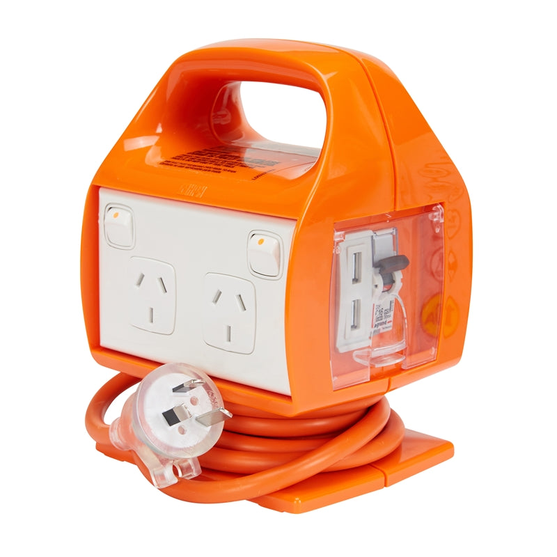 HPM 10 Amp Electrosafe Portable Powercenter With USB Charger - TheITmart