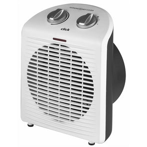 Click 2000W Oscillating Fan Heater - White / Overheat Protection