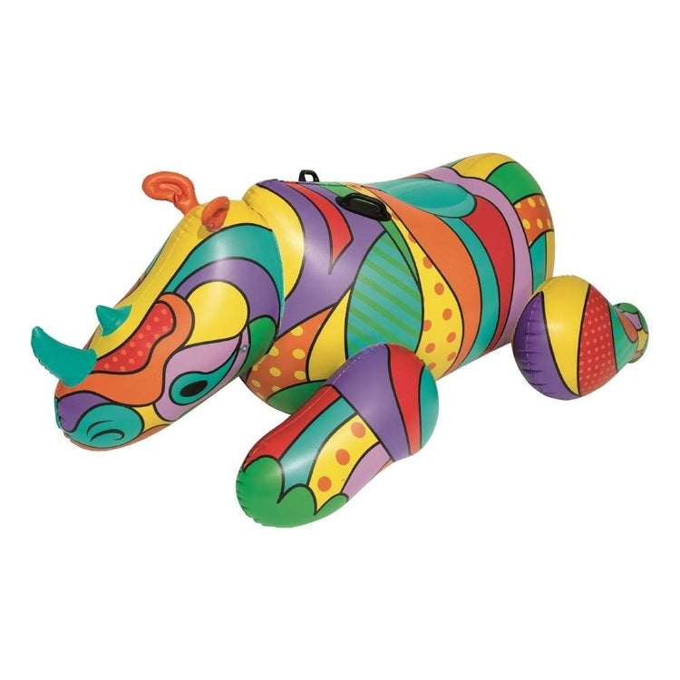 Bestway Pop Rhino Rider Multicoloured/ 6 Air Chambers Ideal for Pool Parties