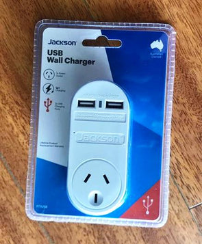 Jackson PT1USB 2 USB Charging Adapter - White