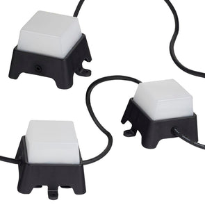 Click Worklight Chain 3 x 8W Square LED String Light/Ideal for Camping & Workshop