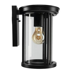 Brilliant Lighting Black Ripley Exterior Wall Light With Glass / Weather Resistant
