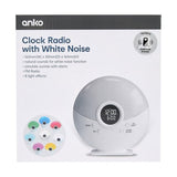 Anko Clock Radio with White Noise / FM Radio / Light Function - TheITmart