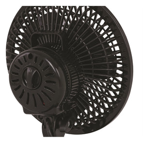 Click 15cm 15W Black Desk Fan With Clip / Adjustable Tilt Head