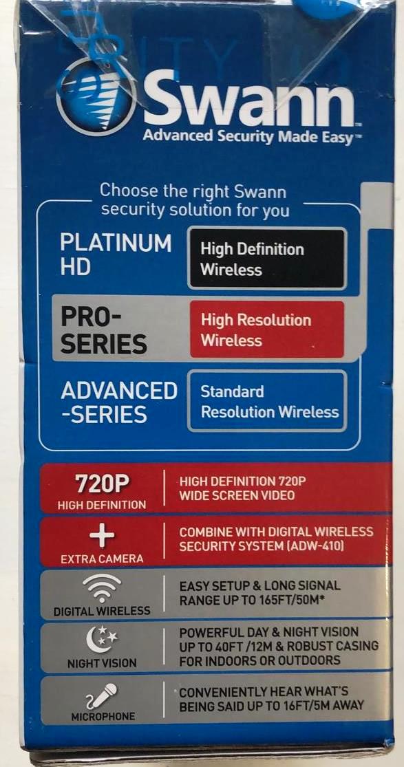 Swann PRO-SERIES Extra Wireless Security Camera / SWADW-410CAM