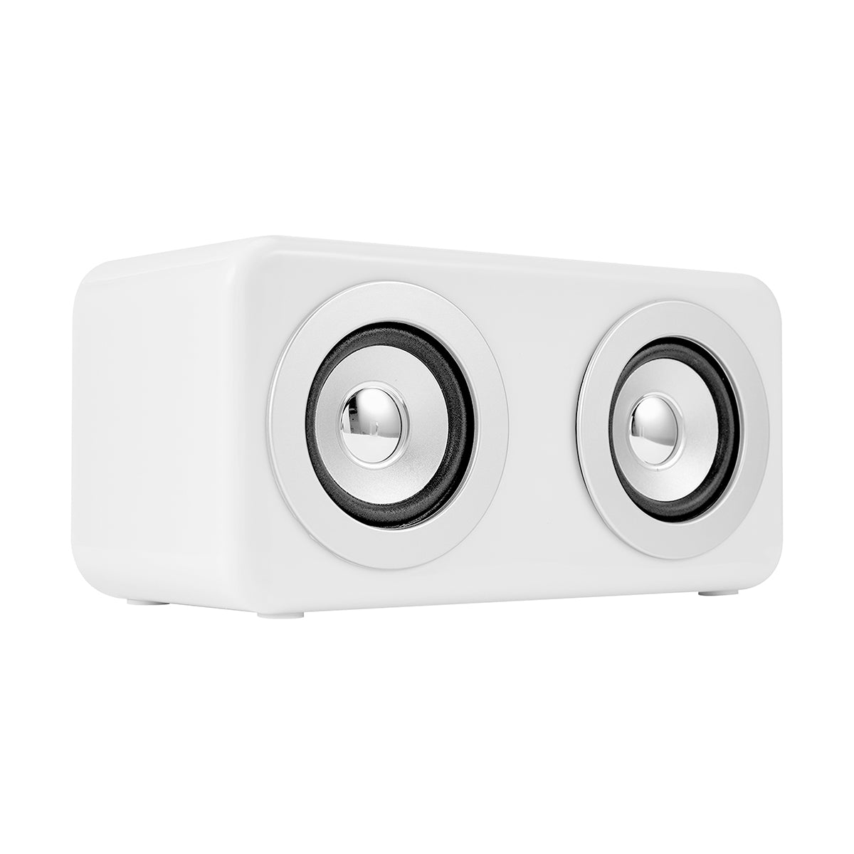 White Bluetooth LED Portable Boombox with Rechargeable Battery 5 Hours Play Time - TheITmart