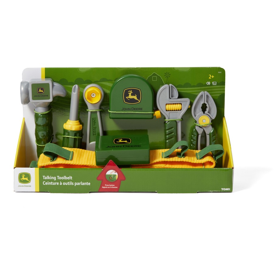 John Deere Deluxe Talking Toolbelt 6 Building Tools Play set