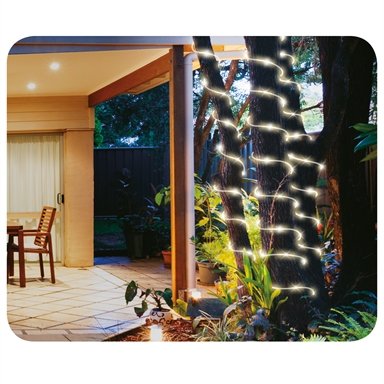 Arlec 10m Warm White Solar Powered Thin LED Rope Light - TheITmart
