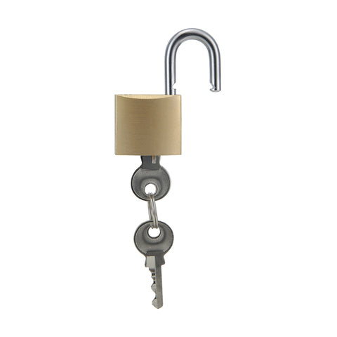 Brass Padlock Golden - 4cm, Set of 2 - TheITmart