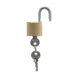 Brass Padlock Golden - 3cm, Set of 2