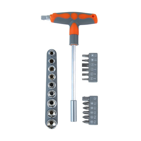 Anko 22-Piece T Handle Socket and Bit Set - TheITmart