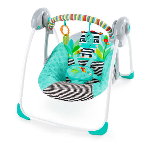 Bright Starts Zig Zag Zebra Portable Swing - TheITmart