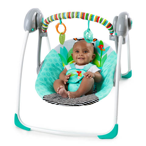 Bright Starts Zig Zag Zebra Portable Swing - TheITmart