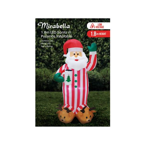 Mirabella Festive 1.8m Santa In Pyjamas Inflatable
