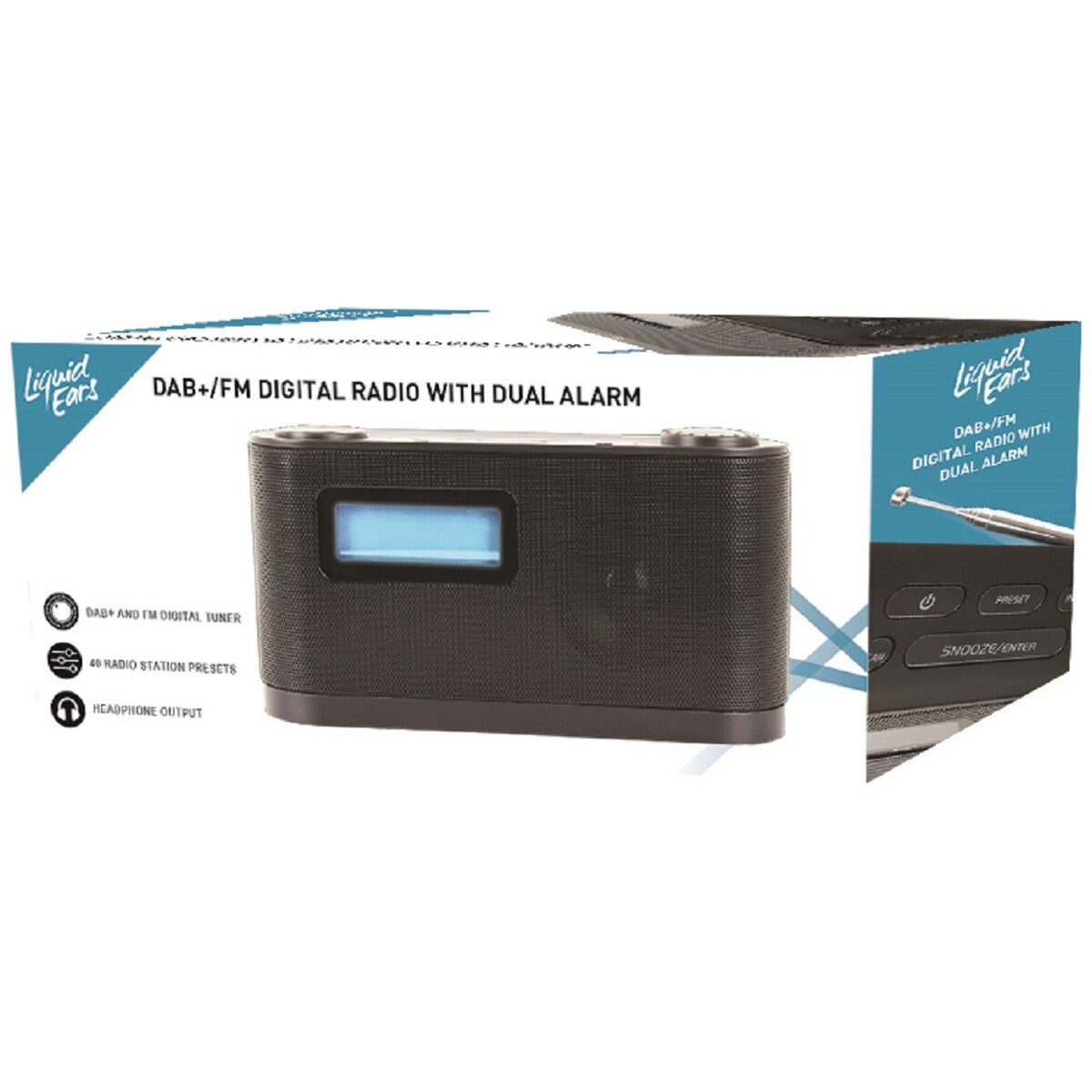Liquid Ears DAB+ FM Dual Alarm Clock Radio