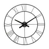 Anko Large Metal Clock / Black / For Indoor Use - TheITmart
