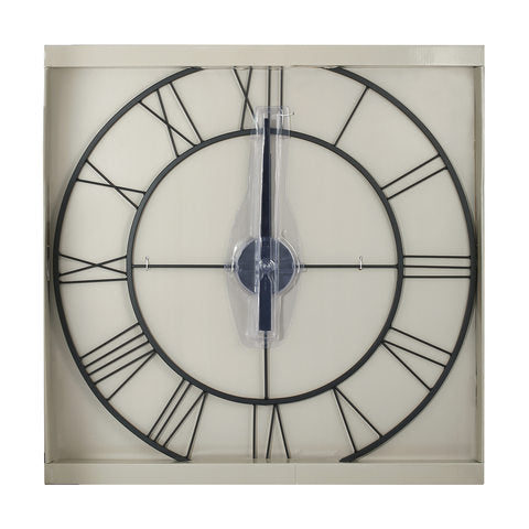 Anko Large Metal Clock / Black / For Indoor Use - TheITmart