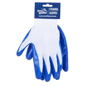 Jarvis Walker Fishing Gloves - Blue/ Polyester with Rubber Coating