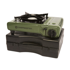 Campmaster Portable Gas Stove - Green wtih 2 Stage Safety