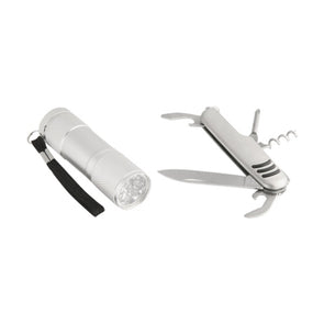Battery Powered 6 in 1 Multi Tool with Torch / Ideal for Camping, Hiking & Trekking